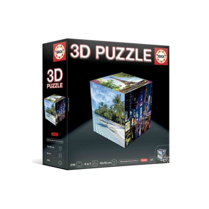 Puzzle cubo 3d viajes educa borras 20124