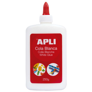 Apli Bote de Cola Blanca 250g - Secado Rapido - Resistente al Agua - Ideal para Manualidades y Trabajos Escolares