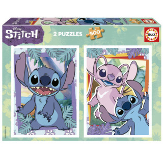Caja puzzle 2x500 stitch educa borras 19732
