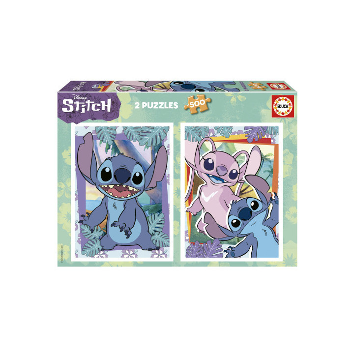 Caja puzzle 2x500 stitch educa borras 19732