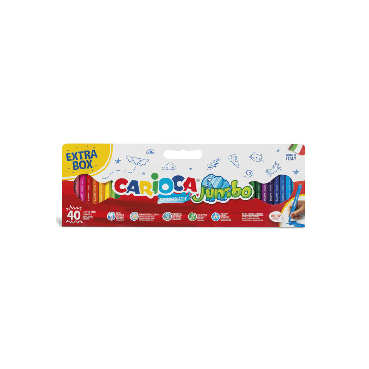 Caja 40 rotuladores jumbo carioca 41258