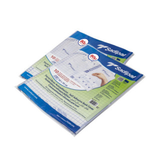 Pack 10 hojas individuales forro adhesivo reposicionable - 0