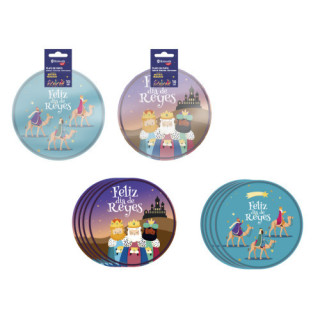 Pack 10 uds platos reyes magos 23 cm bismark 332883