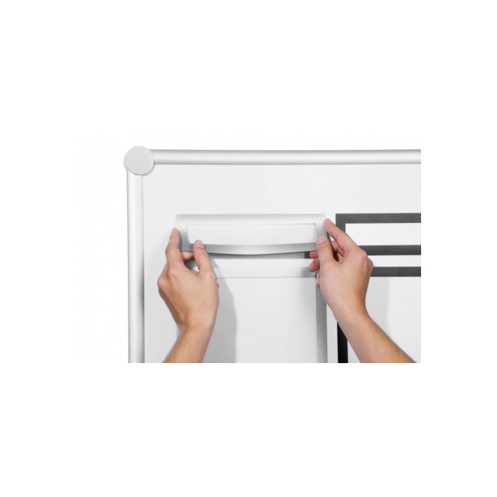 Pack 5 marcos informativos duraframe magnetic top 236x66mm plata durable 498623