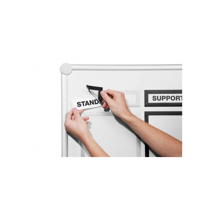 Pack 5 marcos informativos duraframe magnetic top 236x66mm plata durable 498623