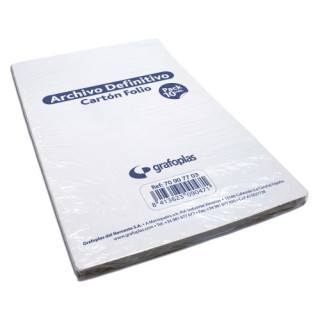 Pack 10 archivadores definitivos carton folio 360x253x100mm blanco grafoplas 70907703