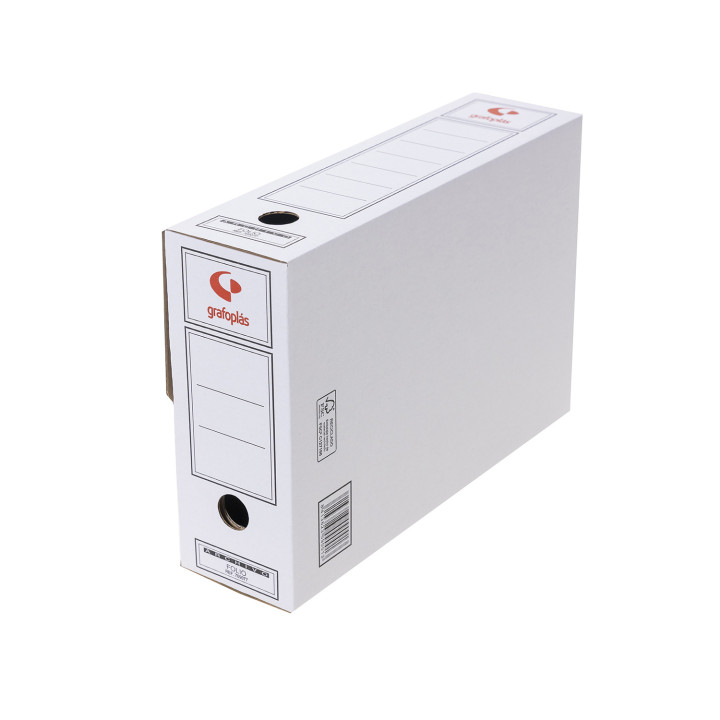 Pack 10 archivadores definitivos carton folio 360x253x100mm blanco grafoplas 70907703
