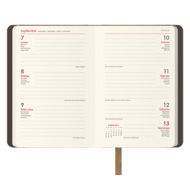 Agenda 2026 manhatan semana vista bolsillo 8