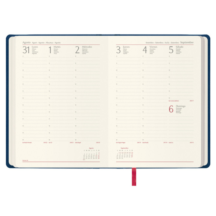 Agenda 2026 manaos semana vista 17 x 24 cm. color azul dohe 12758 - 26