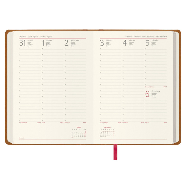 Agenda 2026 manaos semana vista 17 x 24 cm. color marrón dohe 12760 - 26