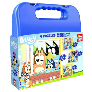 Maleta puzzles progresivos bluey 12-16-20-25 educa 19830