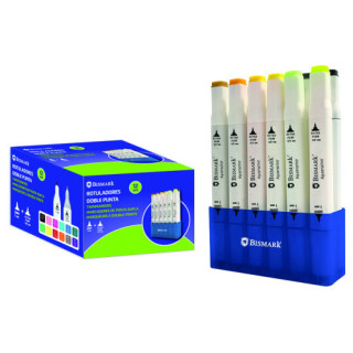 Estuche 12 rotuladores doble punta 12 und bismark 331978