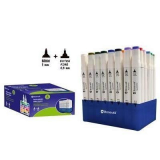 Estuche 48 rotuladores doble punta bismark 331977