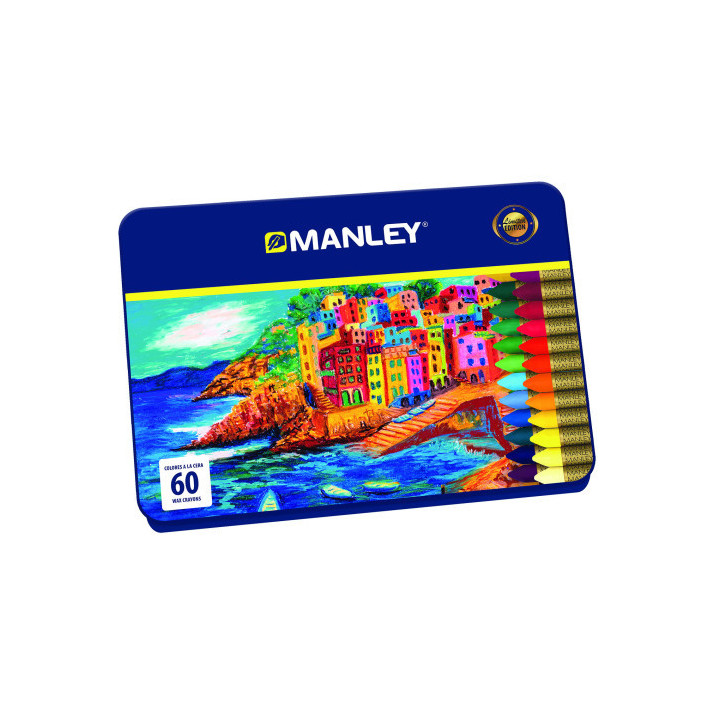 Estuche 60 ceras manley mnc00060