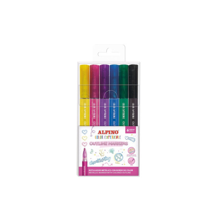 6 outline markers alpino color experience alpino ar001044