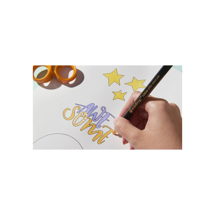 Pack 5 rotuladores 1200 glitter. básico. edding 4-1200-5-3