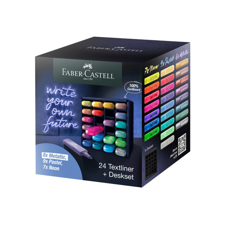 Set de mesa 24 marcadores textliner 46 faber castell 254602