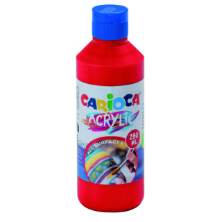 Botella pintura acrilica 250 ml. rojo carioca 40431/10