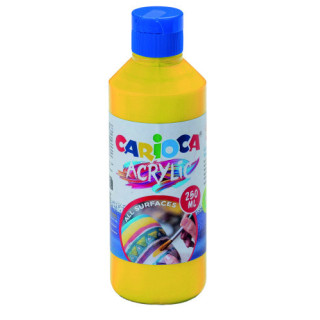 Botella pintura acrilica 250 ml. amarillo carioca 40431/03