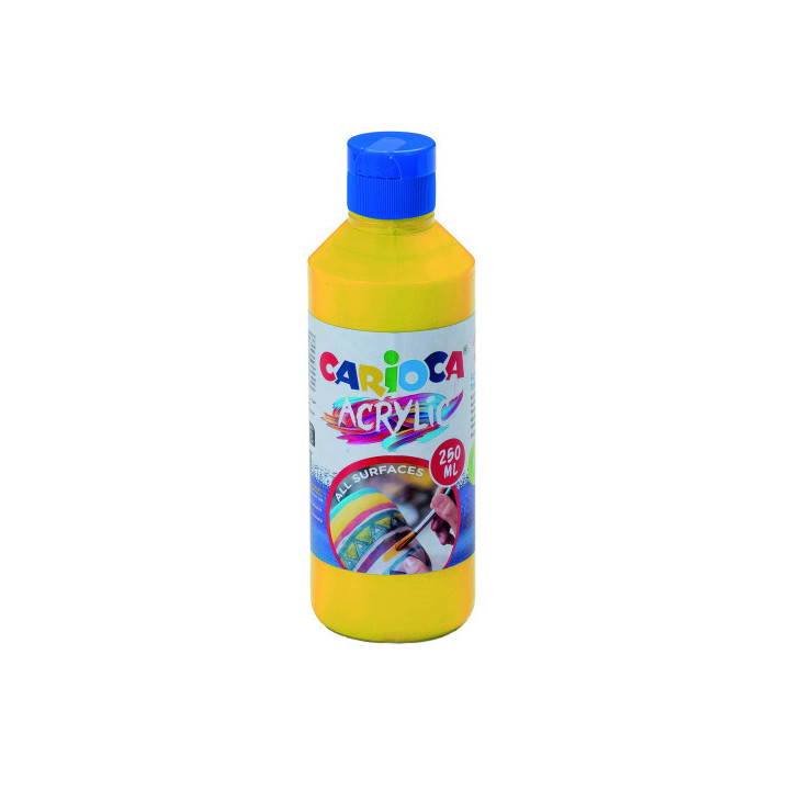 Botella pintura acrilica 250 ml. amarillo carioca 40431/03