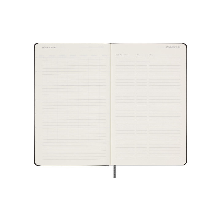 Agenda 12 meses semanal l (13 x 21 cm) negra tapa dura (atemporal) moleskine dhundb12wn301
