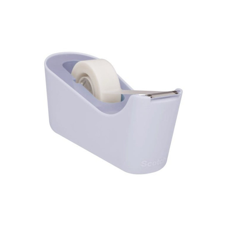 Pack dispensador portarrollos c18 color lavanda + 6 rollos cinta invisible 19mm x 33m magic c18-l6 scoth 7100180402