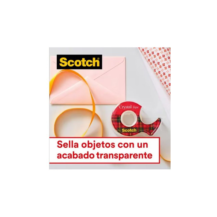 Rollo cinta supertransparente 19mm x 7,5m crystal con dispensador 6-1975d scoth 7100086309