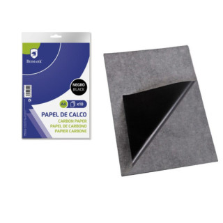Papel de calco color negro a4 - 10 hojas bismark 328514