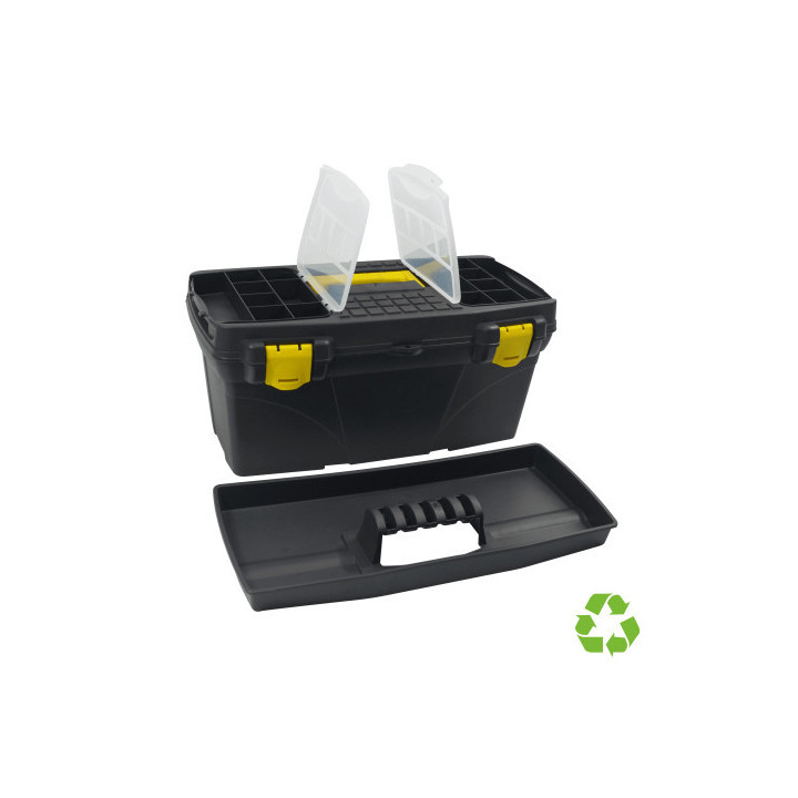 Caja sostenible para herramientas 19x39x18cm pp negro archivo 2000 cp14901139 ne