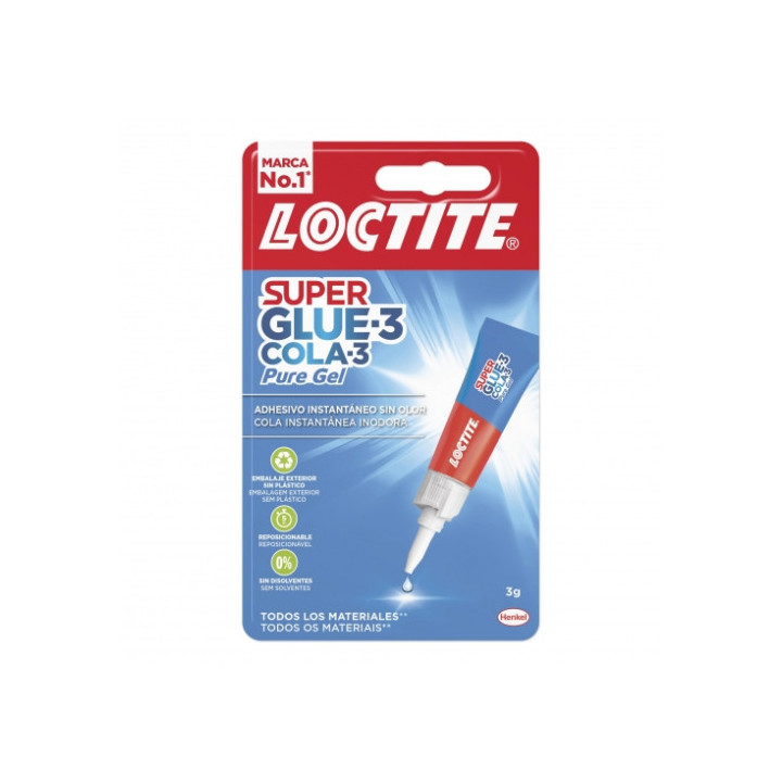 Pegamento super glue 3 pure gel 3grs loctite 2640971