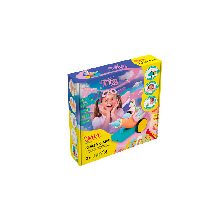 Set crazy cars con 8 pastillas de plastilina colores surtidos de 50g