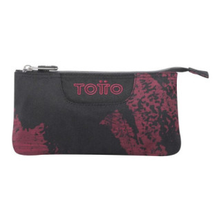Estuche escolar tres compartimentos tiza roja - tablero totto ac52eco012-2310z-5c5