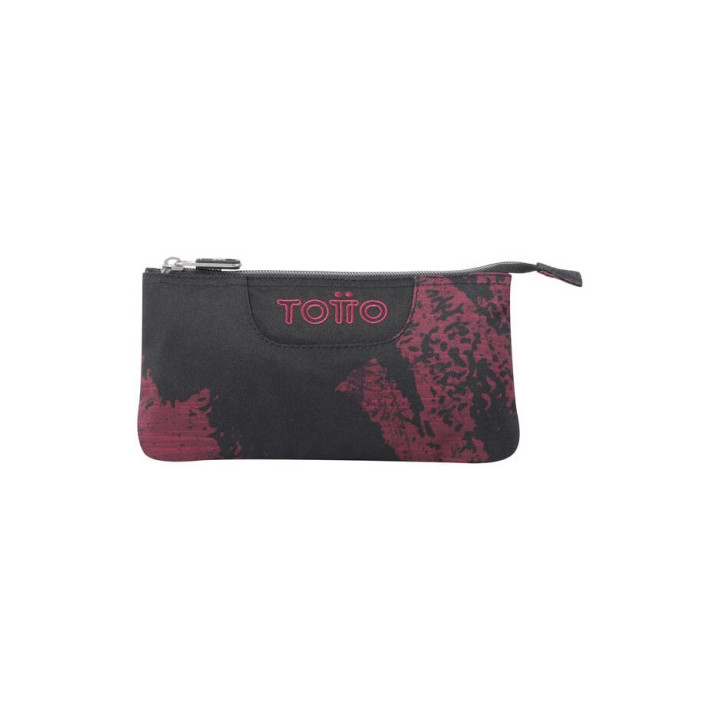 Estuche escolar tres compartimentos tiza roja - tablero totto ac52eco012-2310z-5c5
