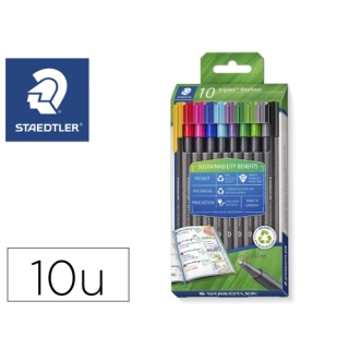 Estuche 4 rotuladores colores surtidos fluorescente textsurfer  classic 364 eco edition.  staedtler 364 rc4