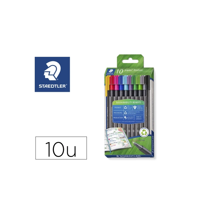 Estuche 4 rotuladores colores surtidos fluorescente textsurfer  classic 364 eco edition.  staedtler 364 rc4
