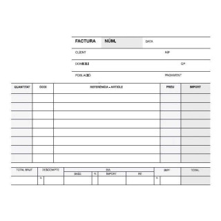 Apli Talonario Factura 1/8 Apaisado Duplicado A-67 - Numeracion Secuencial - Papel Autocopiativo - 2 Copias - Tamaño 210x105mm