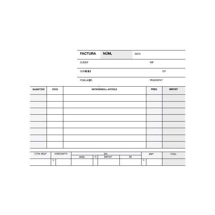 Apli Talonario Factura 1/8 Apaisado Duplicado A-67 - Numeracion Secuencial - Papel Autocopiativo - 2 Copias - Tamaño 210x105mm