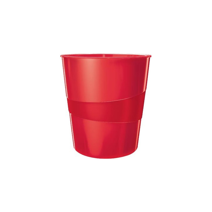 Papelera leitz wow capacidad 15 litros rojo leitz 52781026