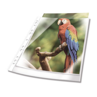 Bolsa 25 fundas multitaladro pp premium a4 cristalclear 80micras borde blanco durable 265502