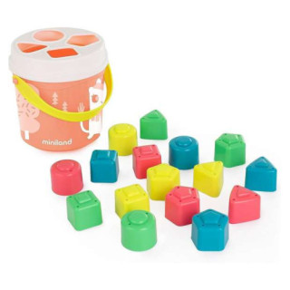 Cubo & formas encajable color salmon miniland 5005097342