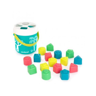 Cubo & formas encajable color turquesa miniland 5005097341