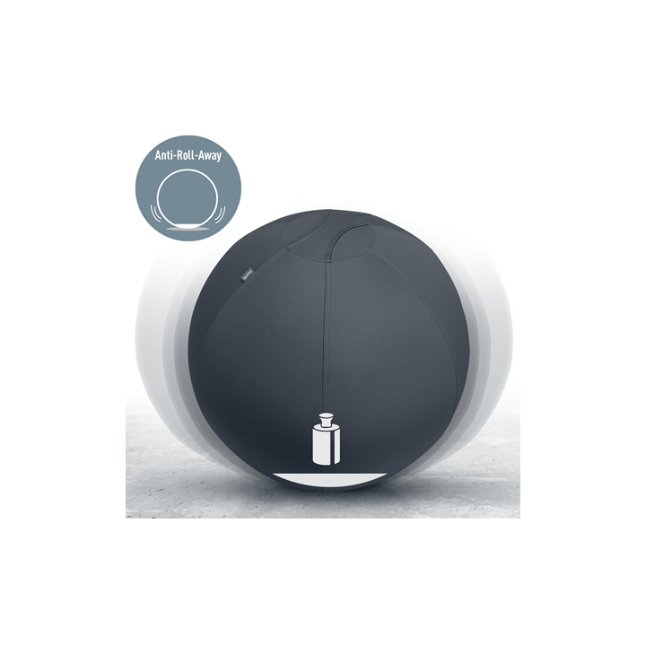 Balón de asiento active de 75cm antideslizante gris oscuro leitz 65430089