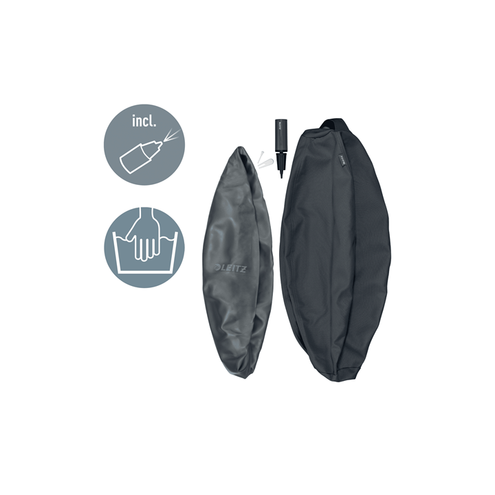 Balón de asiento active de 75cm antideslizante gris oscuro leitz 65430089