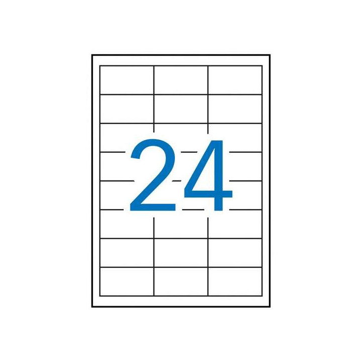 Apli Etiquetas Permanentes Blancas  64.6 x 33.8 mm - 100 Hojas - Resistentes Intemperie