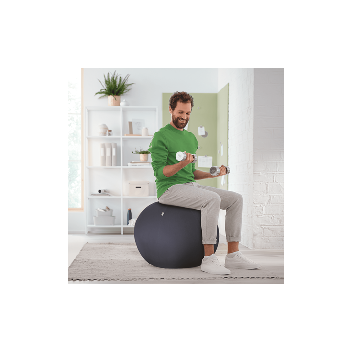 Balón de asiento active de 55cm antideslizante gris oscuro leitz 65410089