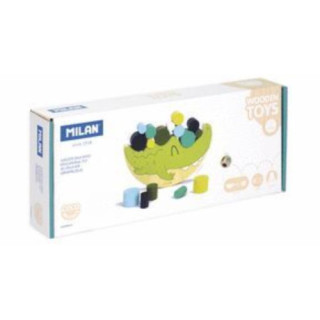 Juguete educativo de madera cilindros aplilables "coco balance" milan 660510