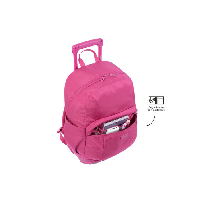 Mochila escolar con ruedas color rosa - trik totto ma03tki003-23100-m89
