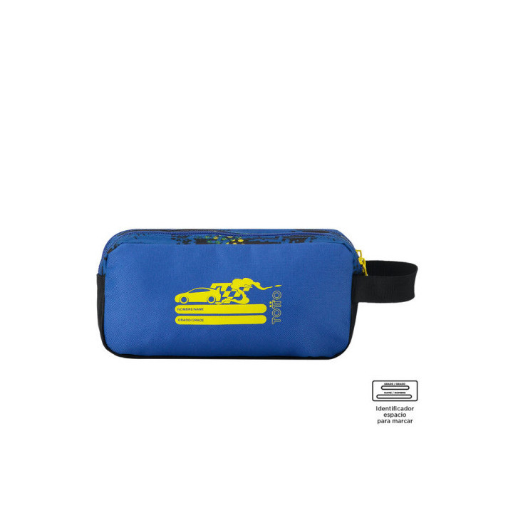 Estuche escolar de carreras de coches totto aj52vlc001-2310-6j7u
