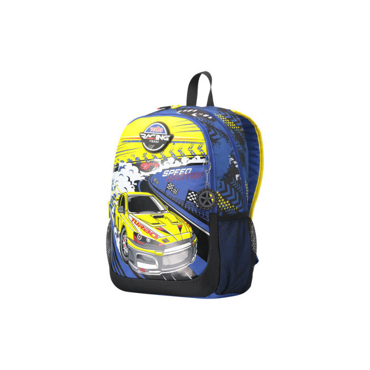 Mochila escolar grande de carreras de coches totto mj04vlc003-2310-6j7l