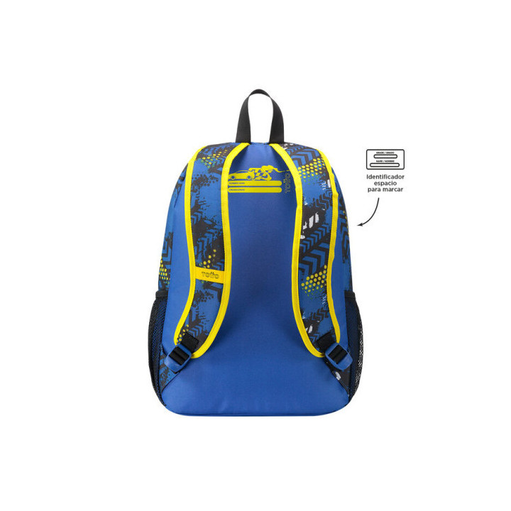 Mochila escolar grande de carreras de coches totto mj04vlc003-2310-6j7l